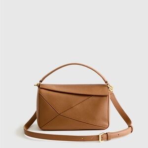 Quince Italian Leather Patchwork Crossbody Handbag